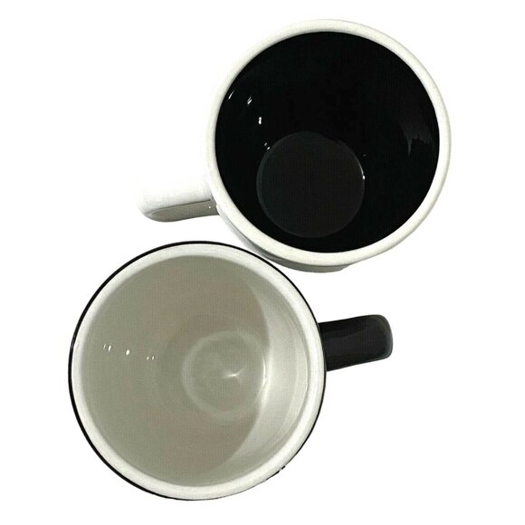 Laurie Gates Antilles Black and White Floral Mug Lot of 2 - Picture 5 of 6